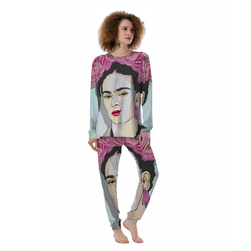 Carmen Frida Kahlo Magdalena Print Women's Pajamas Postpartum pajama sets