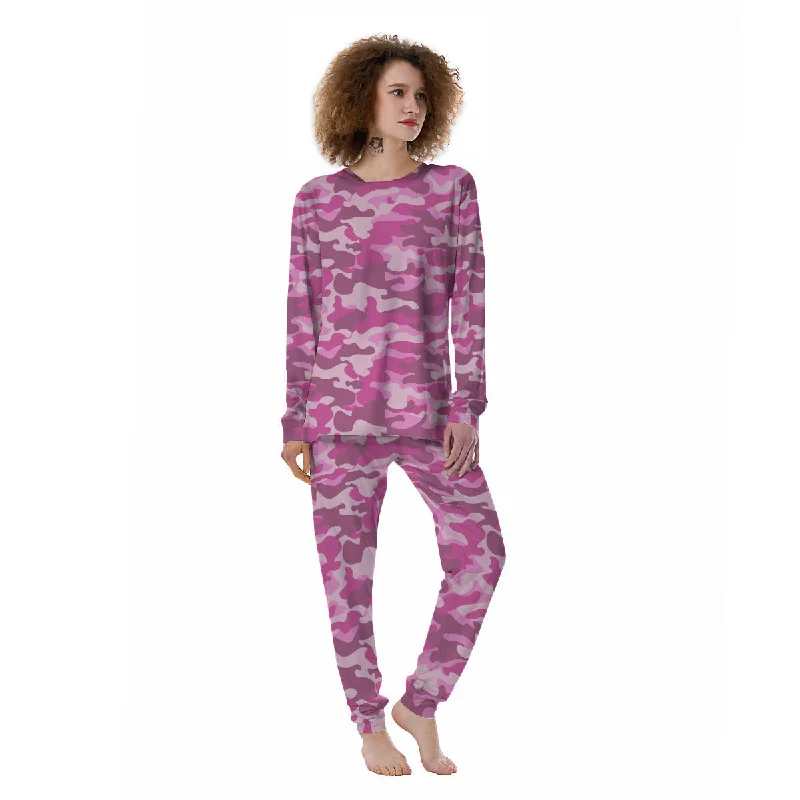 Pink Camo And Camouflage Print Women's Pajamas Target pajama sets