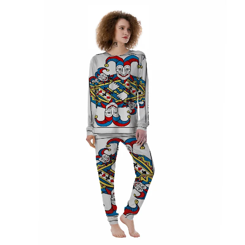 Playing Cards Joker Print Women's Pajamas Trendy pajama sets for women