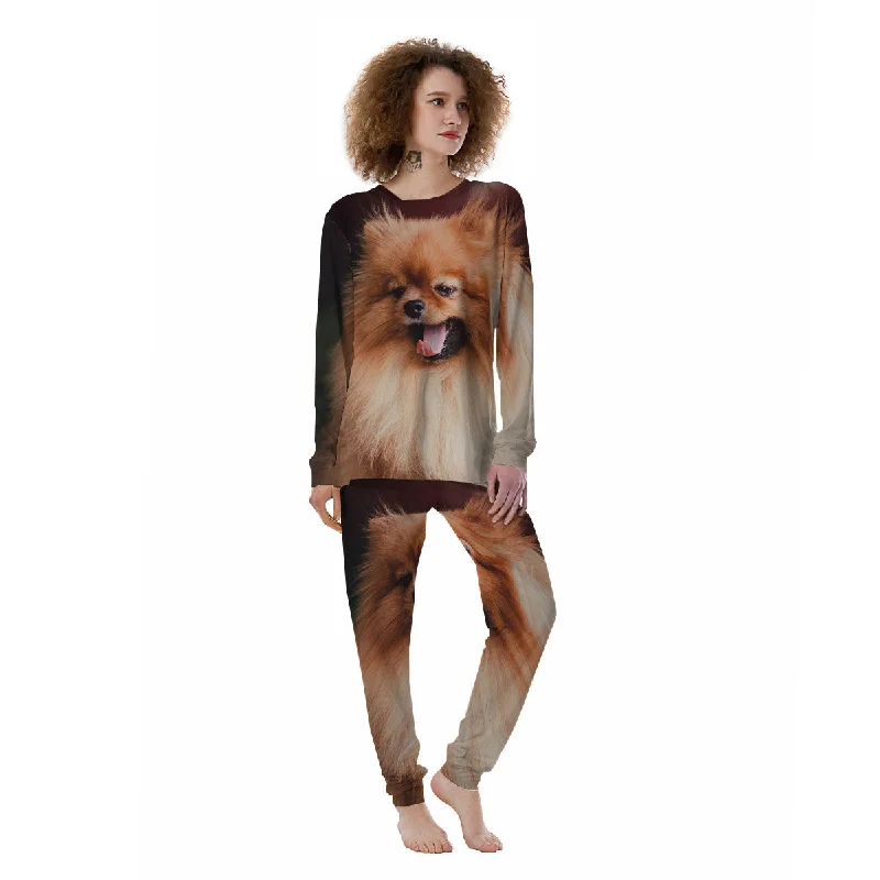 Portrait Vintage Pomeranian Women's Pajamas Classic pajama sets