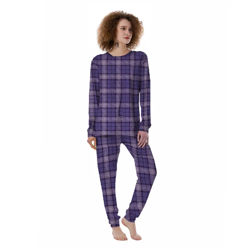 Purple Plaid Tartan Women's Pajamas Best pajama sets for relaxing weekends