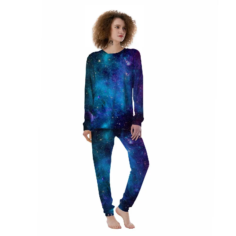 Space Nebula Print Women's Pajamas Softest pajama sets