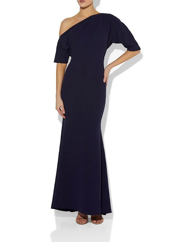 Aimee Navy Gown Long Sleeve Gown