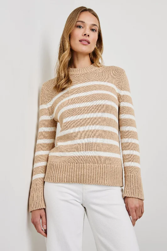 ALISE SWEATER - IVORY BIRCH STRIPE Wrinkle-resistant sweaters