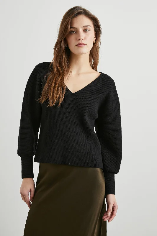 ALONDRA SWEATER - BLACK Moisture-wicking sweaters