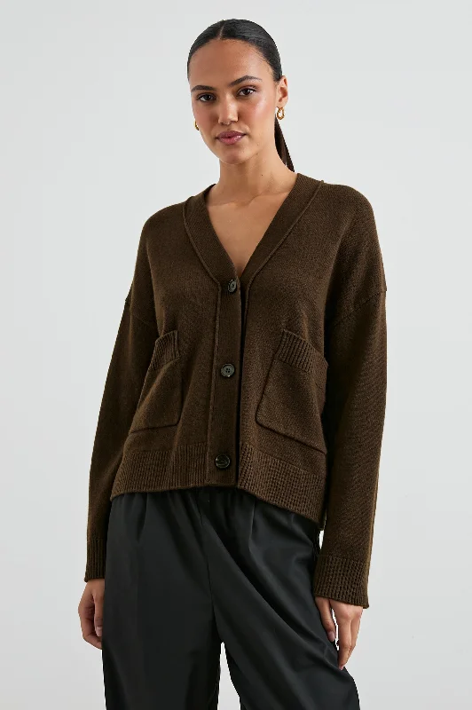 LINDI CARDIGAN - DARK MOSS Discounted sweaters