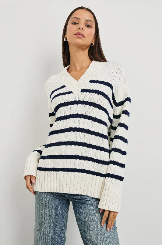 PENNY SWEATER - IVORY NAVY STRIPE Christmas sweaters