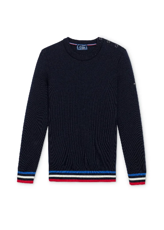 Pull marin Brégançon - SAINT JAMES x Élysée (NAVY) Work sweaters