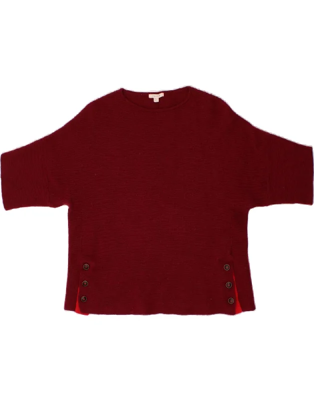 WHITE STUFF Womens Crew Neck Jumper Sweater UK 16 Large  Burgundy Zara sweaters