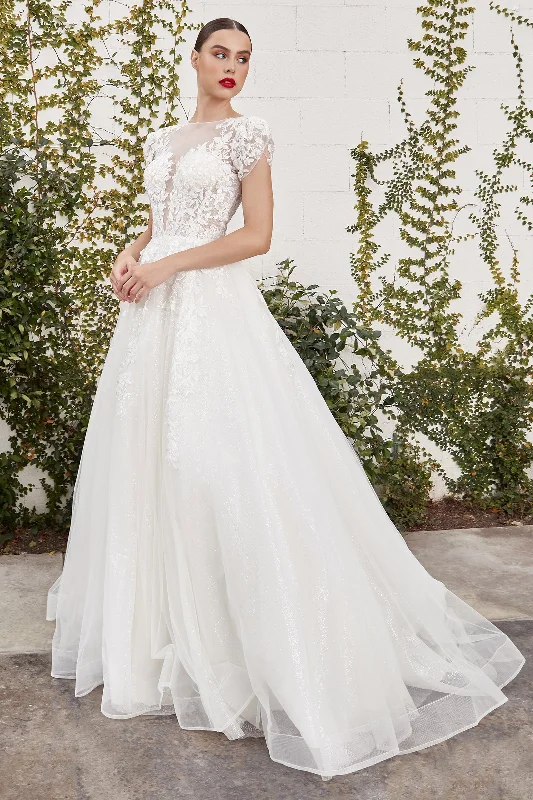 Enchanting Cinderella Divine Gown: Floral Applique Masterpiece for Unforgettable Occasions Chic Wedding Gown