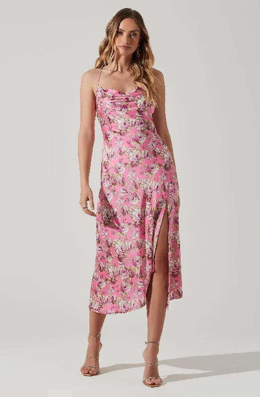 Gaia Floral Midi Dress Comfortable midi dresses for everyday wear