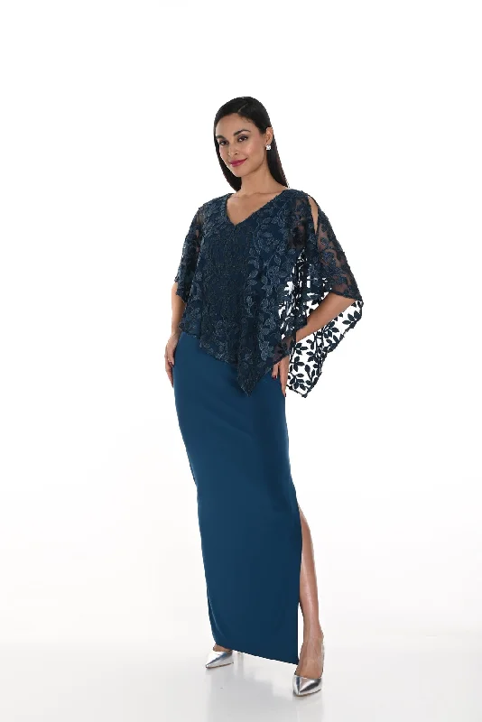 Teal Lace Maxi Dress Elegant maxi dresses