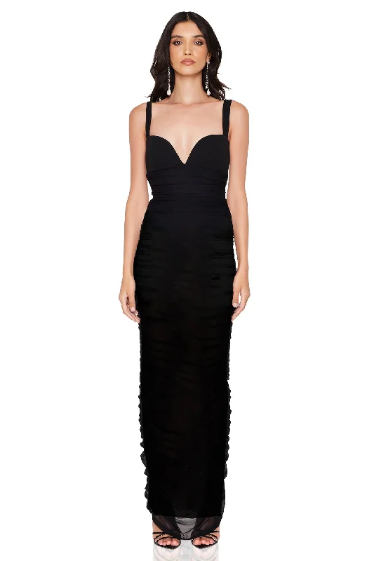 Nookie Marlowe Maxi Dress - Black Winter maxi dresses