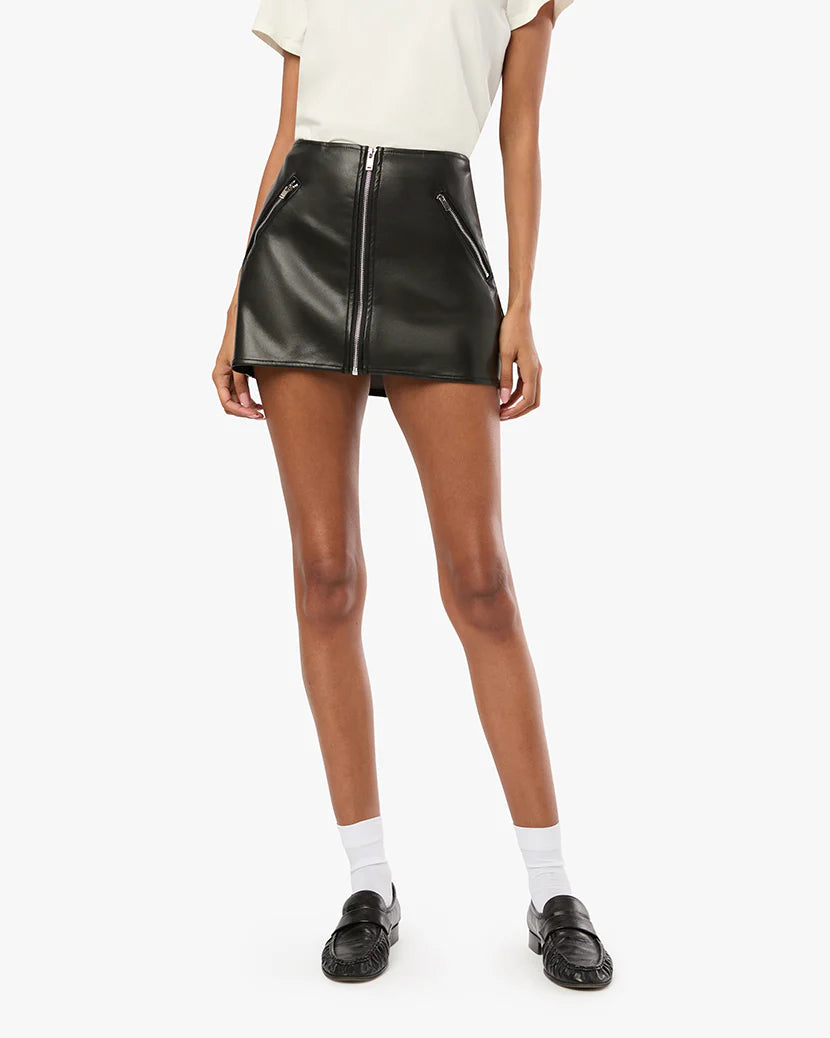 Roxie Vegan Leather Mini Skirt White Mini Skirt