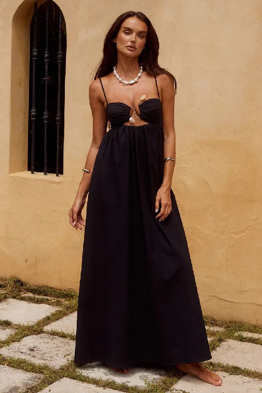 Tamala Maxi Dress - Black Elegant maxi dresses