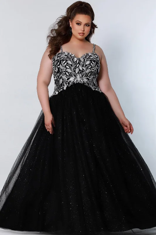 Sydneys Closet SC7329 Long Plus Size Ball Gown Glitter Prom Dress Budget-friendly party dresses