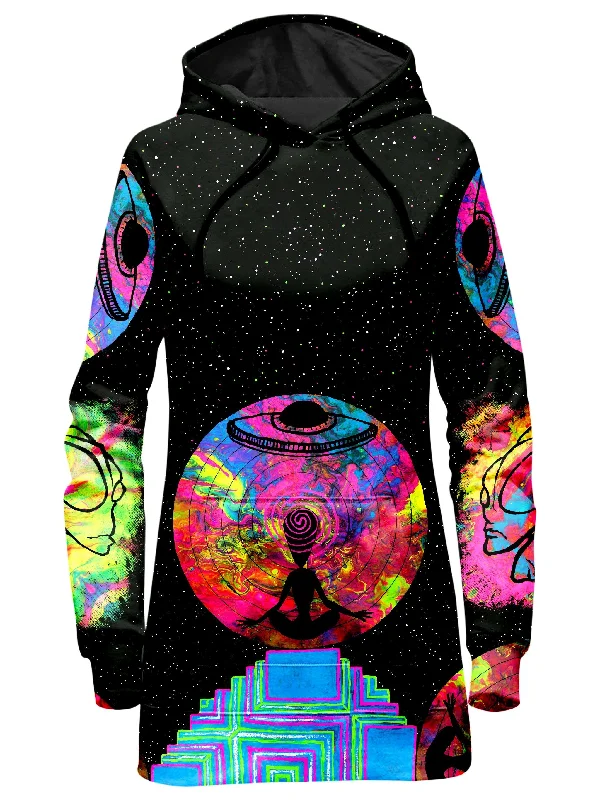 Alien Meditate Hoodie Dress Backless unclassified dresses