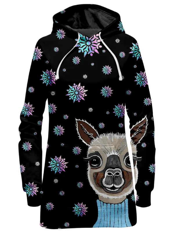 Alpaca Christmas Hoodie Dress Sexy unclassified dresses