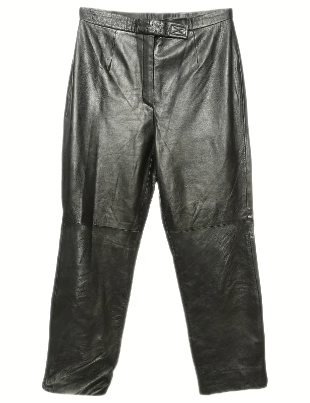 Black Leather Trousers - W32 L31 Soft fabric unclassified dresses