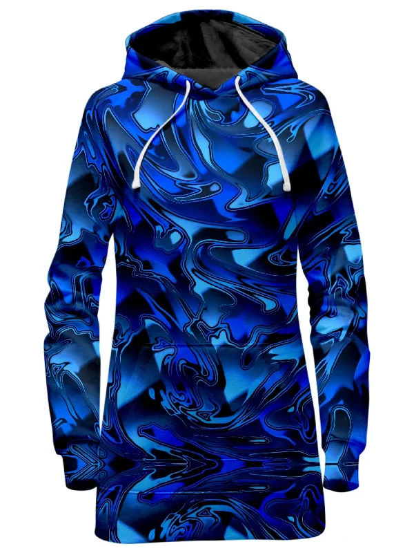 Blue Chromatic Melt Hoodie Dress Printed unclassified dresses