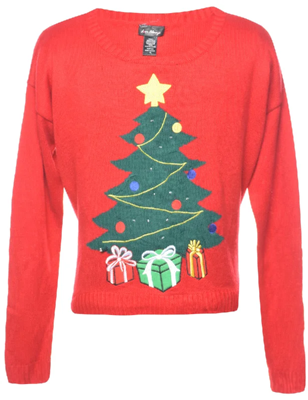 Christmas Tree Design Jumper - XL A-line unclassified dresses