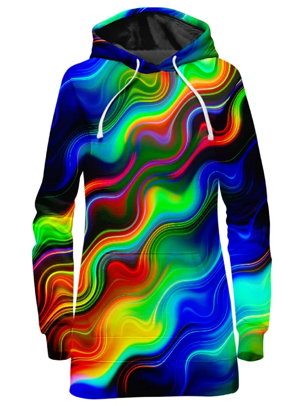 Color Wave Hoodie Dress Cocktail unclassified dresses