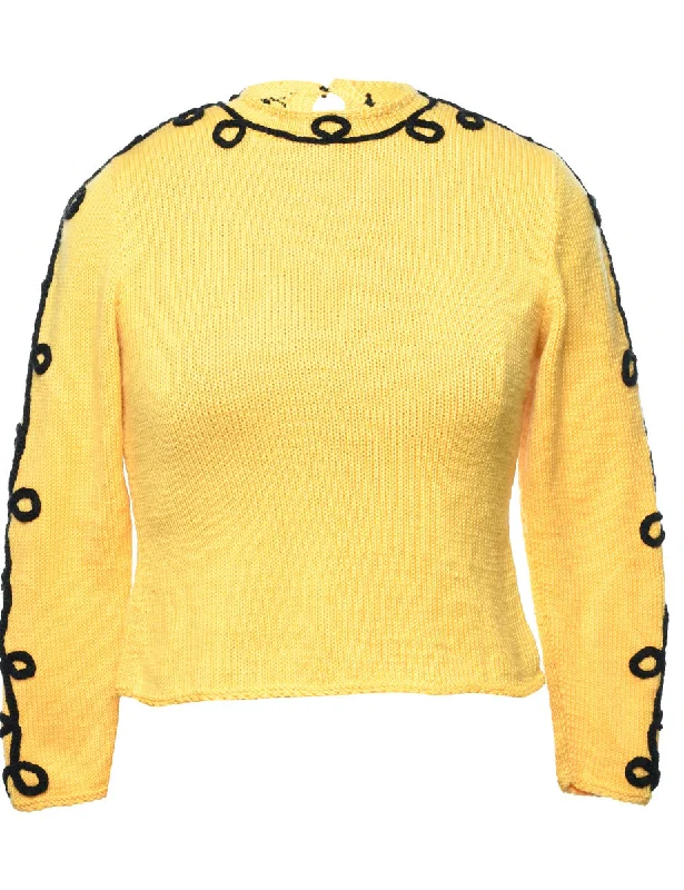 Cropped Yellow Jumper - M Breathable unclassified dresses