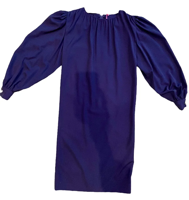 Dark Blue Silk Crepe Dress A-line unclassified dresses