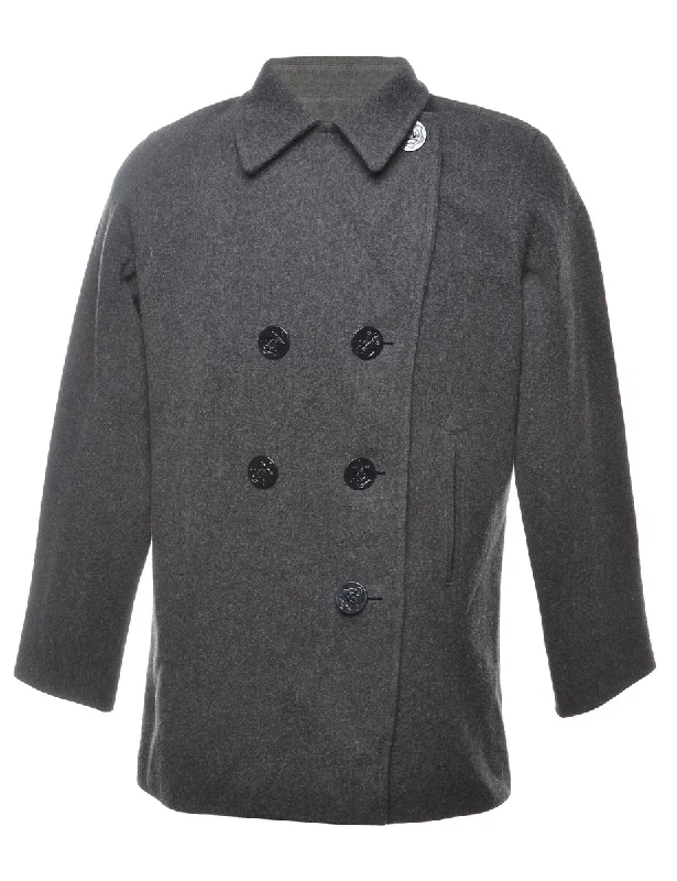 Dark Grey Peacoat - M Tiered unclassified dresses