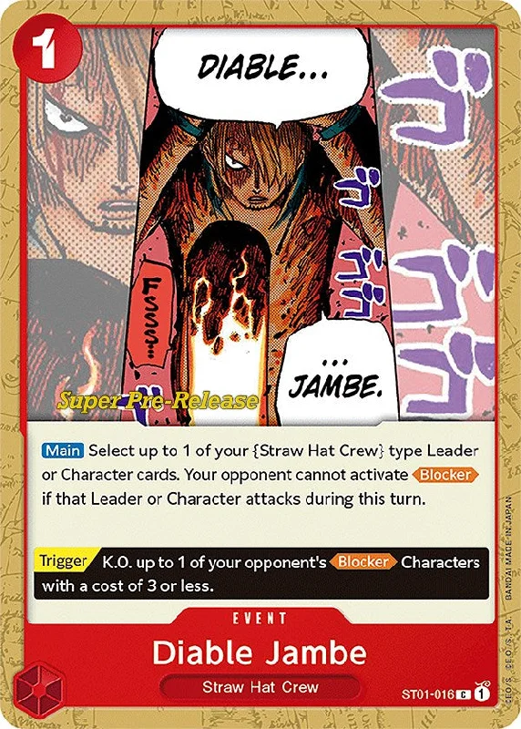 Diable Jambe [Super Pre-Release Starter Deck: Straw Hat Crew] Lightweight unclassified dresses