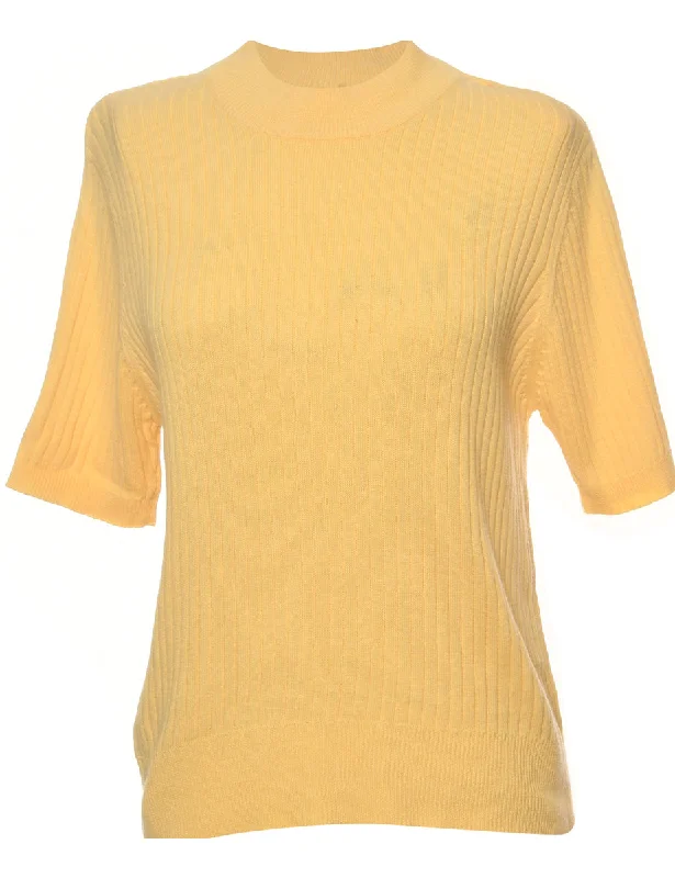 Fine Knit Yellow Jumper - M Earthy tone unclassified dresses