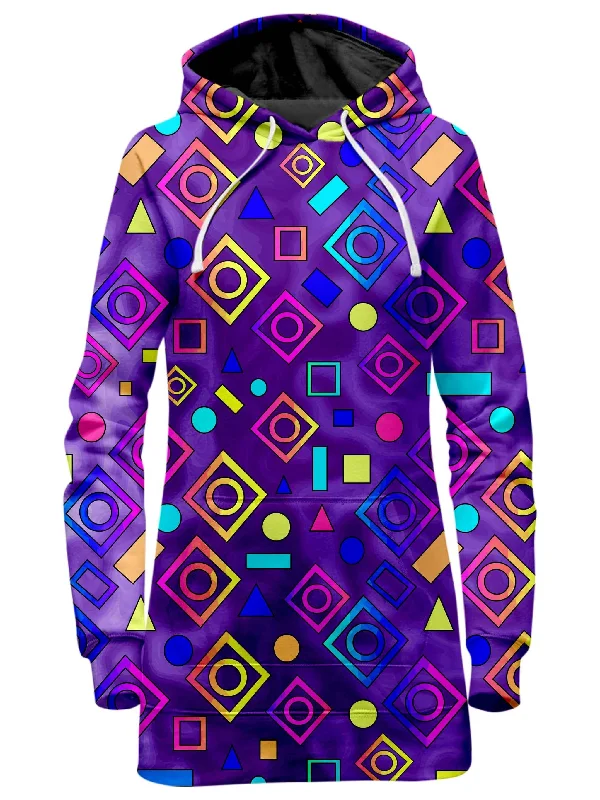 Geometric On Purple Hoodie Dress Beach unclassified dresses