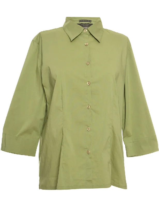 Green Van Heusen Blouse - L Chiffon unclassified dresses