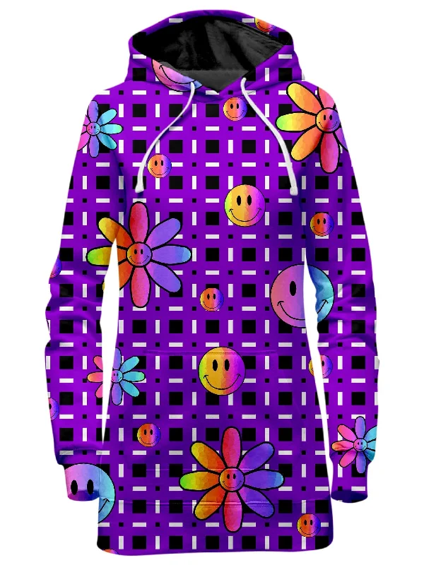 Happiness On Purple Hoodie Dress Designer unclassified dresses