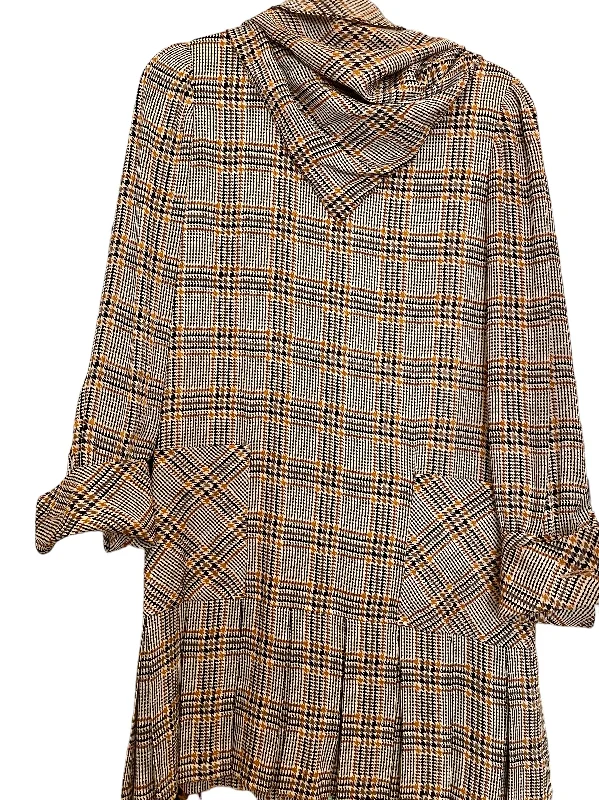 Houndstooth Silk Plaid Dress by Bill Blass Elegant unclassified dresses