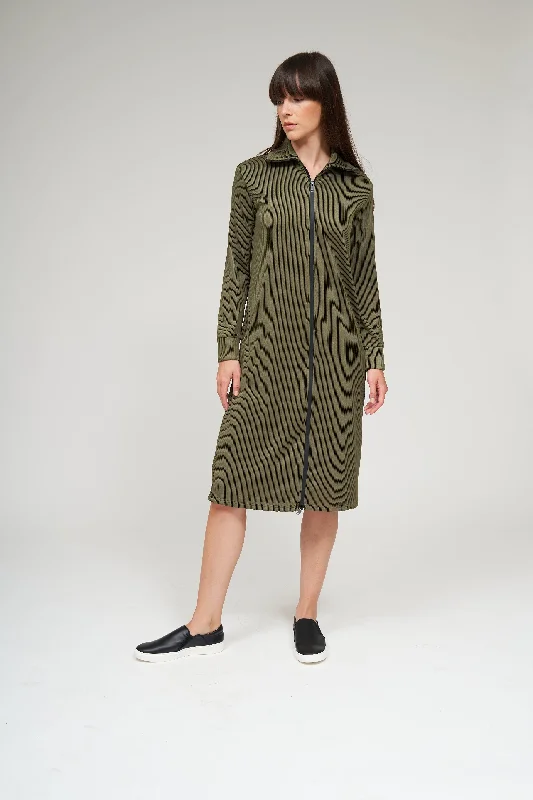 Jamie Zip Up Dress- Olive Petite unclassified dresses