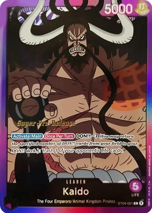 Kaido [Super Pre-Release Starter Deck: Animal Kingdom Pirates] Metallic unclassified dresses