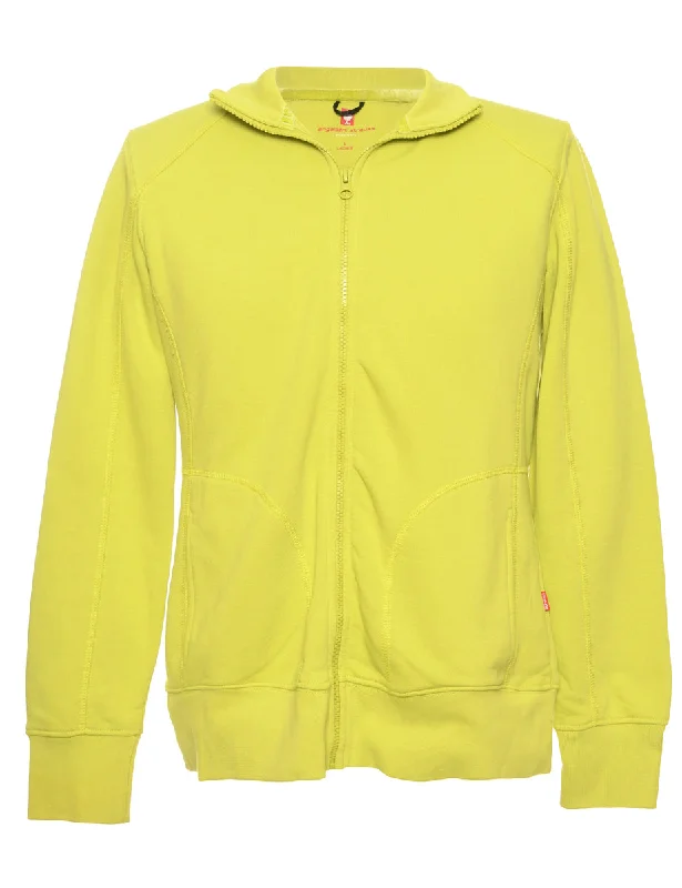 Lime Green Track Top - L Casual chic unclassified dresses