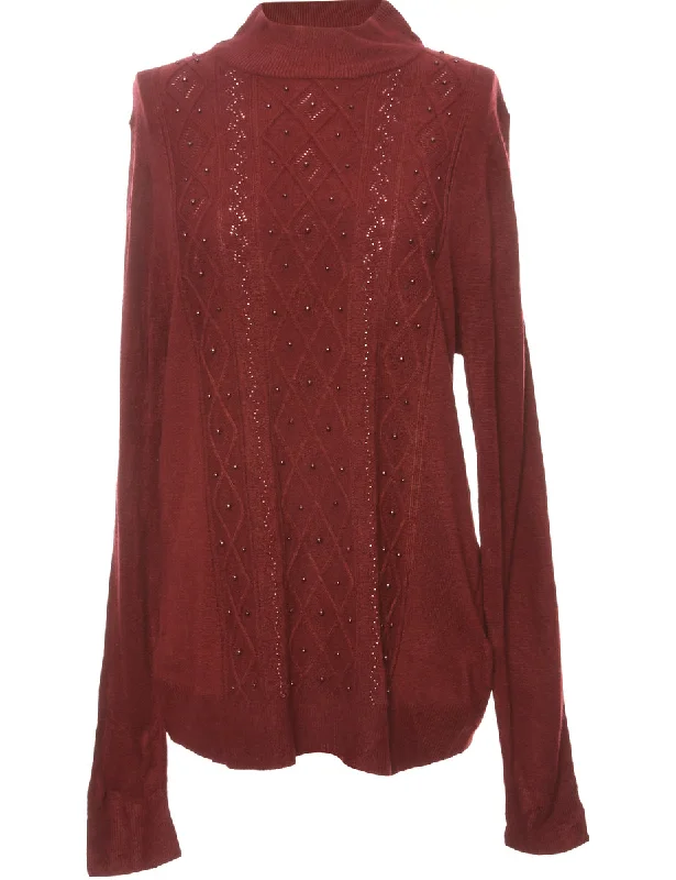 Maroon Traditions Jumper - L Fall unclassified dresses