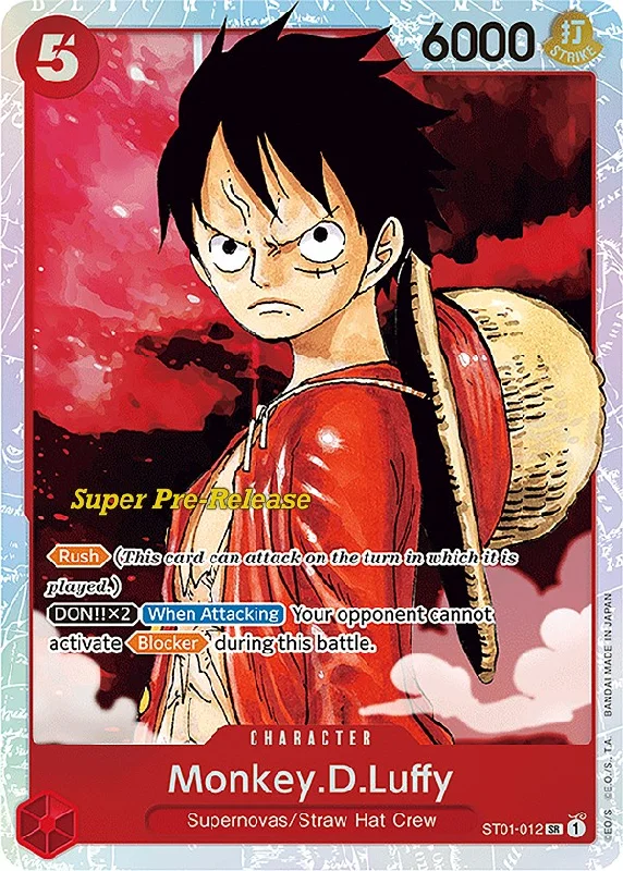 Monkey.D.Luffy (012) [Super Pre-Release Starter Deck: Straw Hat Crew] Embroidered unclassified dresses