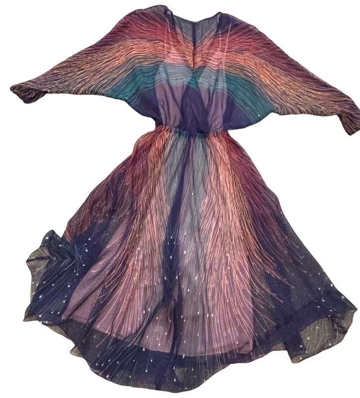 Multicolored Sheer Dress Metallic unclassified dresses