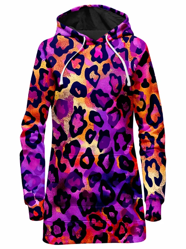 Neon Leopard Hoodie Dress Tulle unclassified dresses