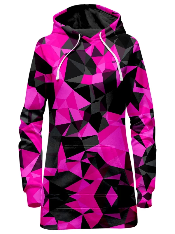 Pink and Black Geo Hoodie Dress Fall unclassified dresses