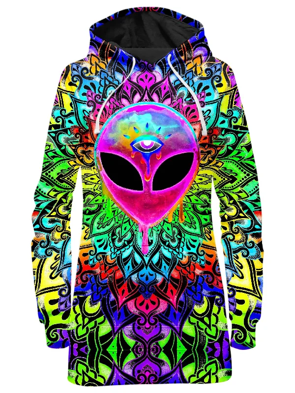 Psy Alien Pink Hoodie Dress Elegant unclassified dresses