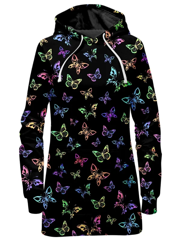 Psychedelic Butterflies Hoodie Dress Trendy unclassified dresses