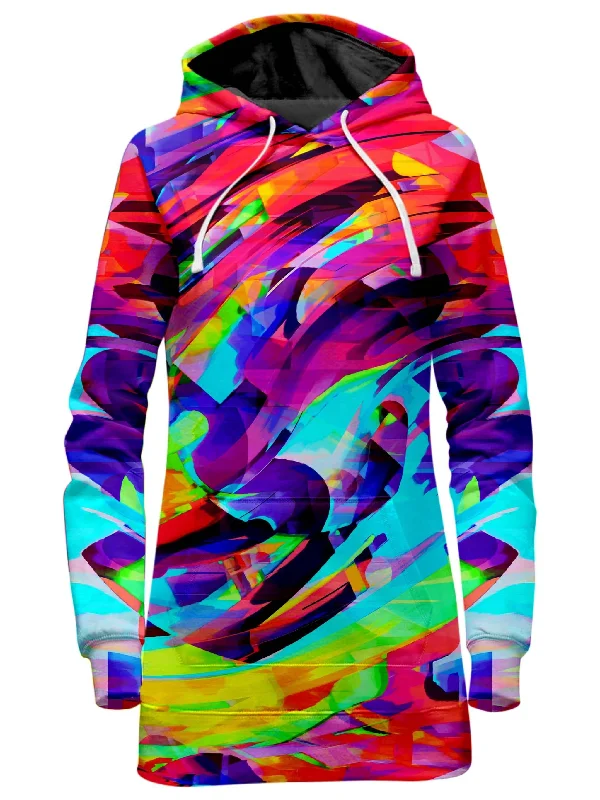 Rainbow Graffiti Explosion Hoodie Dress Dark color unclassified dresses