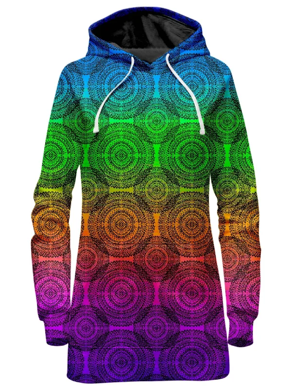 Rainbow Mandala Hoodie Dress Unique unclassified dresses