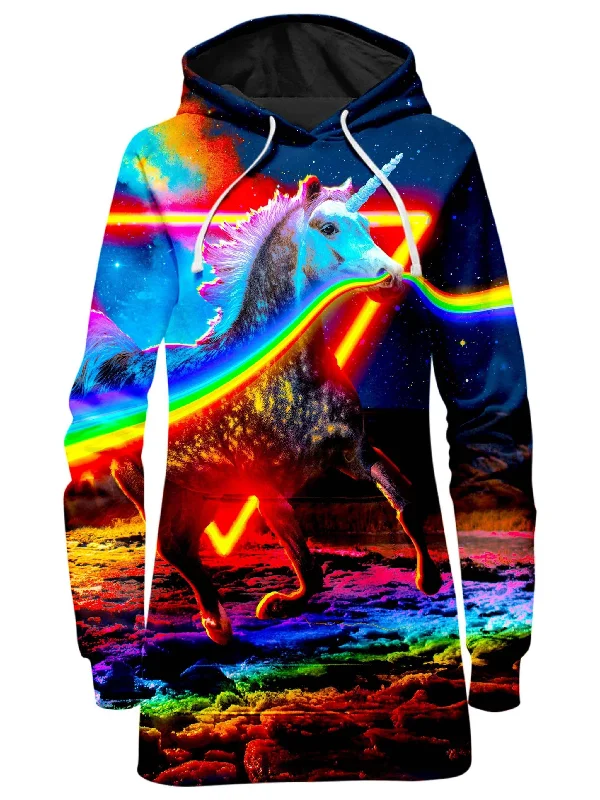 Rainbow Unicorn Hoodie Dress Vacation unclassified dresses