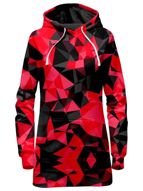 Red and Black Geo Hoodie Dress Elegant unclassified dresses