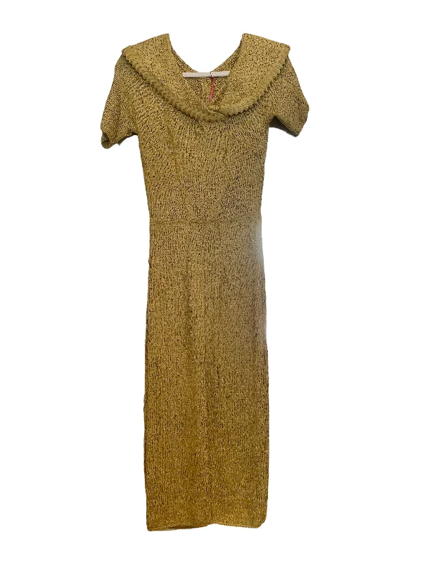 Silk, Handsewn, Gold Woven Ribbon Dress Women's unclassified dresses